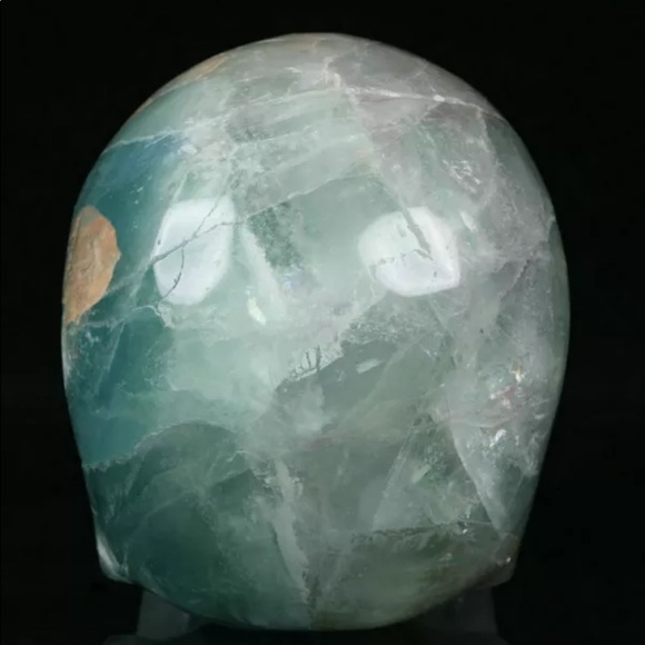 4.0" Fluorite Carved Crystal Skull, Realistic - Picture 5 of 6